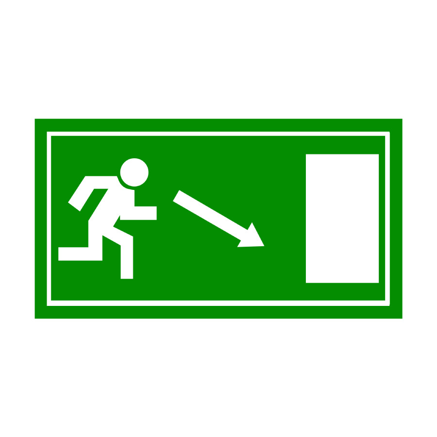 UZLĪME - VIRZIENS UZ EVAKUĀCIJAS IZEJĀM (VISOS VIRZIENOS)