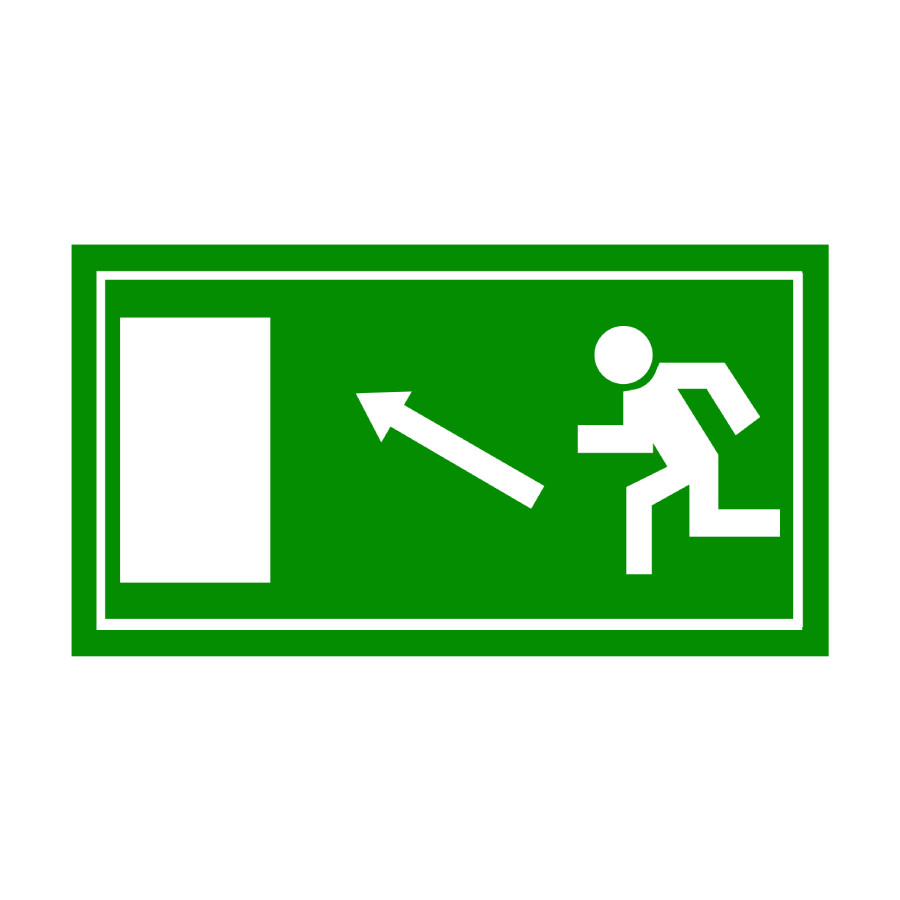 UZLĪME - VIRZIENS UZ EVAKUĀCIJAS IZEJĀM (VISOS VIRZIENOS)