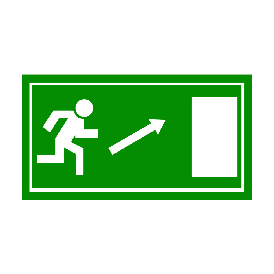 UZLĪME - VIRZIENS UZ EVAKUĀCIJAS IZEJĀM (VISOS VIRZIENOS)