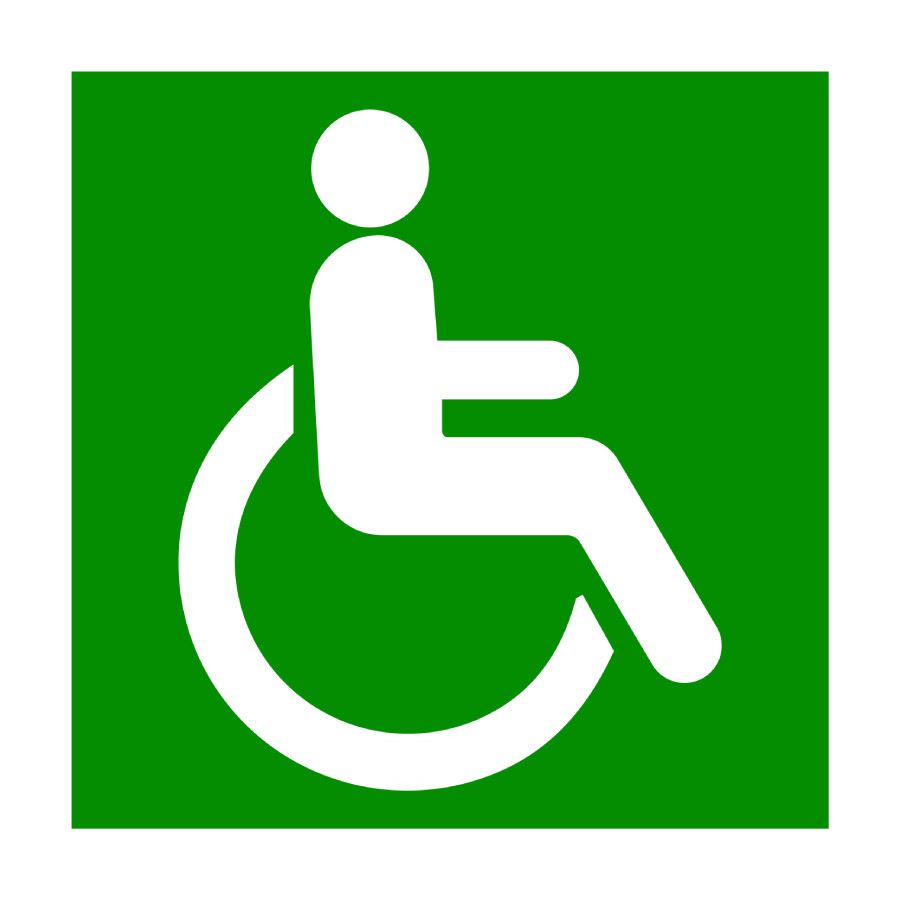 UZLĪME - EVAKUĀCIJAS IZEJAS PIEMĒROTAS CILVĒKIEM AR KUSTĪBAS TRAUCĒJUMIEM (ABOS VIRZIENOS)