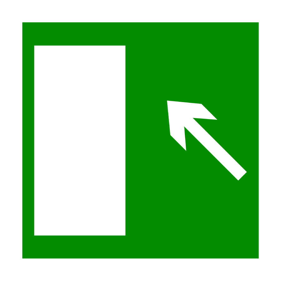 UZLĪME - VIRZIENS UZ EVAKUĀCIJAS IZEJĀM (VISOS VIRZIENOS)