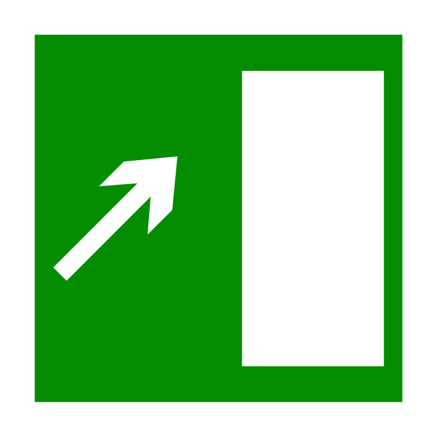 UZLĪME - VIRZIENS UZ EVAKUĀCIJAS IZEJĀM (VISOS VIRZIENOS)