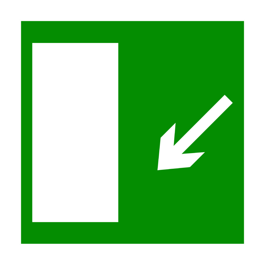 UZLĪME - VIRZIENS UZ EVAKUĀCIJAS IZEJĀM (VISOS VIRZIENOS)