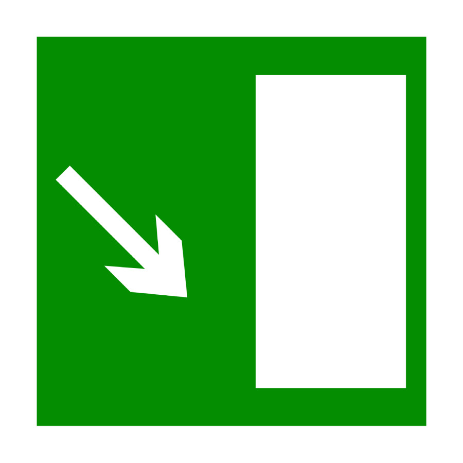 UZLĪME - VIRZIENS UZ EVAKUĀCIJAS IZEJĀM (VISOS VIRZIENOS)